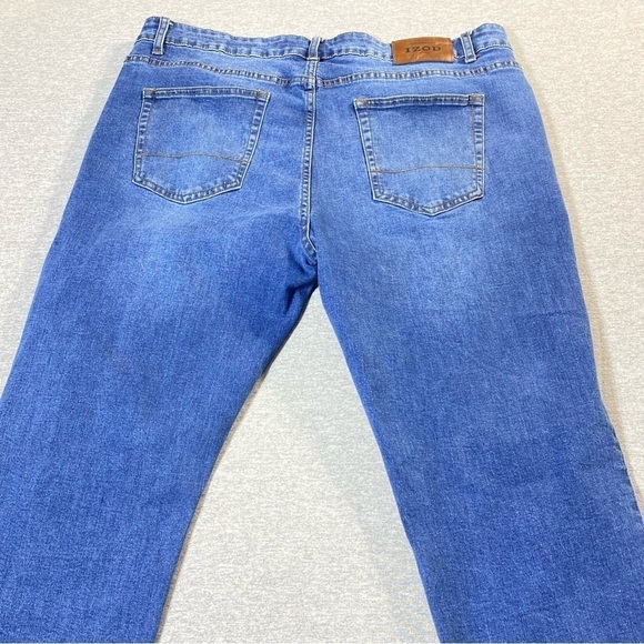 Izod Jeans Men's W40 Blue Comfort Stretch Straight Leg Mid Rise Casual Denim - Picture 7 of 13